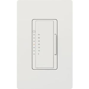 lot 1363 image: Lutron Indoor In Wall Countdown Timer 120 Volt White