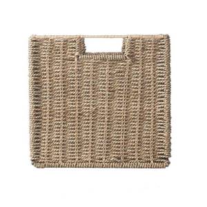 lot 1369 image: Home Decorators Collection Brown Wicker Cube Storage Bin 3-Pack Seagrass