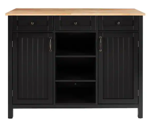 lot 1396 image: Stylewell Bainport Black Kitchen Island&nbsp