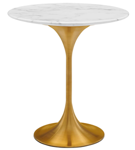 lot 1358 image: Faux Marble And Gold Table Round