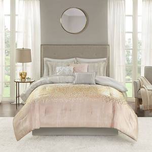 lot 1210 image: Madison Park Midnight Garden 3 Pc. Comforter Set, King Bedding