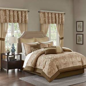 lot 1218 image: Madison Park Essentials Eleni 24-Pc. Room-in-a-Bag, King Bedding