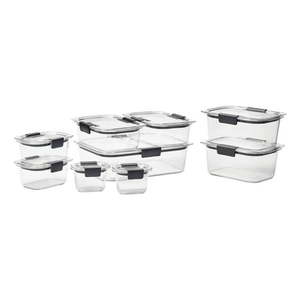 lot 2214 image: Rubbermaid Brilliance Food Storage Containers, 18-Piece Set