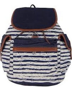 lot 2222 image: Girls Chic Backpack Blue Stripe