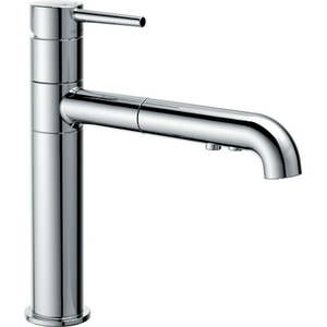 lot 6208 image: Delta Trinsic Single Handle Pull-Out Kitchen Faucet Chrome