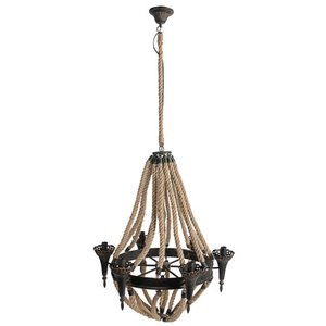lot 6218 image: A Home Group, Inc 6 Light Candle Chandelier