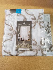 lot 4219 image: Royal Velvet Lillian Rod Pocket Curtain Panel 50in x 95in 2 Pack