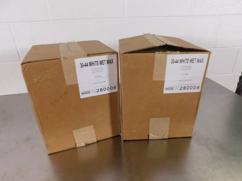 lot 6829 image: 2 Cases of White Wet Wax Rolls