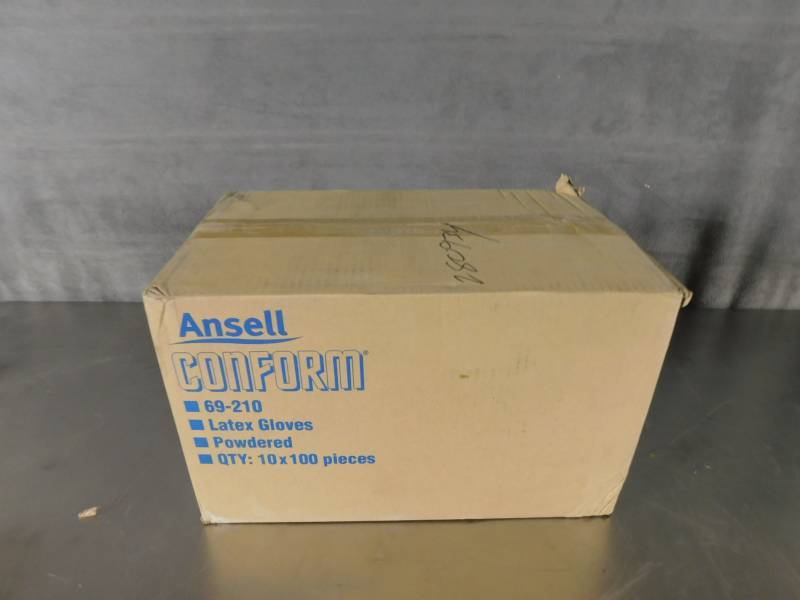 lot 6928 image: Case of Ansell conform Latex Gloves