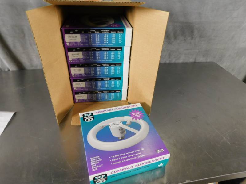 lot 6957 image: Case of TCP Compact Fluorescent Lights