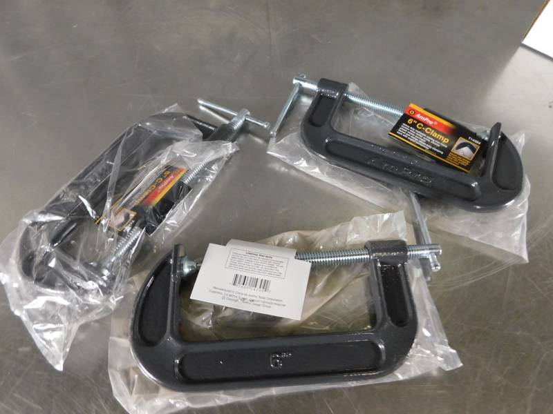 lot 7033 image: Lot of 3 AmPro 6 C-Clamps