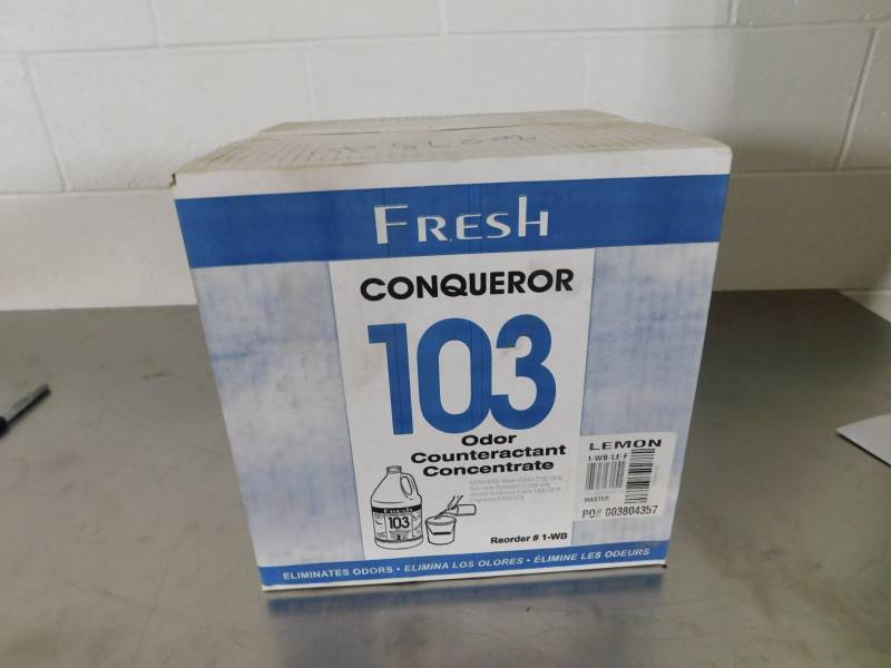 lot 6730 image: Case of Fresh Conqueror 103 Odor Counteractant Concentrate