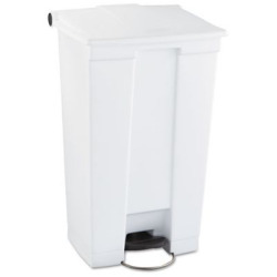 lot 6707 image: Rubbermaid Commercial Products Trash Receptacles 23 gal. White Step-On Trash Container RCP 6146 WHI
