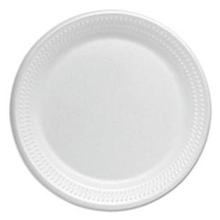 lot 6830 image: Case of Solo FSF6-0007 Basix Unlaminated Polystyrene Foam Dinnerware Plate, 5-115128 Diameter x 1932 Height, White (Case of 1000)