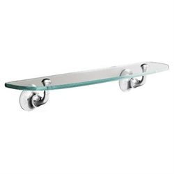 lot 7028 image: KOHLER K-11283-BN Forte Glass Shelf, Vibrant Brushed Nickel