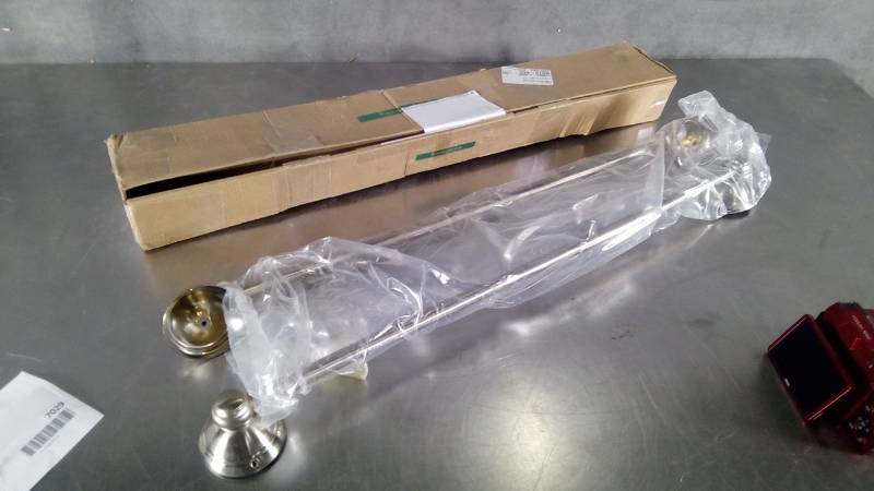 lot 7029 image: Hansgrohe 06098820 C Towel Bar, 24-Inch, Brushed Nickel