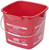 lot 7138 image: Case of 12 Carlisle 1182905 Square Steri Pail, 6-Quart, Red