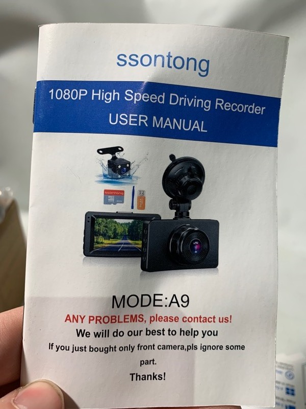 ssontong A9 1080P High Speed Driving Recorder User Manual
