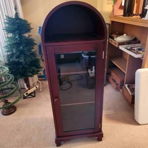 lot 1000 image: Curved top cabinet from Dillards 48 x 17 x 14