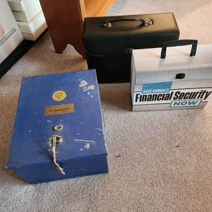 lot 1004 image: Fire Protection Box and 2 file boxes