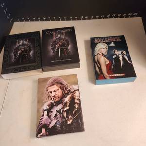 lot 1045 image: Game of Thrones first season complete, Battlestar Galactica season one complete