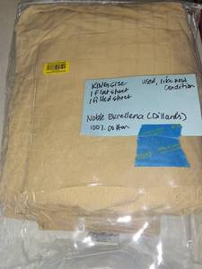 lot 3057 image: Noble Excellence king size sheets