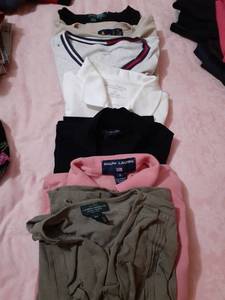 lot 3210 image: Ladies shirts. Size small and medium. See pictures for brands