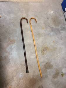 lot 4039 image: Two wooden canes 35 and 38