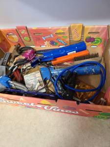 lot 4318 image: Caulking guns, wrenches, screwdrivers, hooks, hammer, wire brush, more