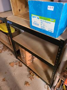 lot 4321 image: Shelving unit 36x34x14, 3 shelves, contents not included