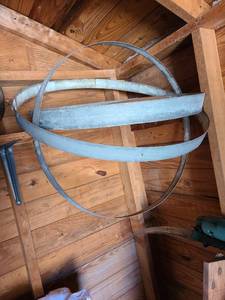 lot 5110 image: 3 galvanized barrel rings