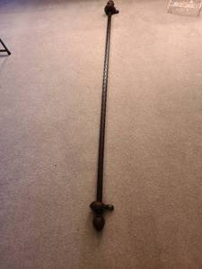 lot 1105 image: Drapery rod, 6 long plus two 4.5 finials