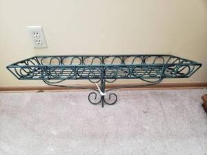 lot 3034 image: Metal shelf or wall mounted pot rack (doesnt include mounting hardware) Approximately 28 x 10 x 11