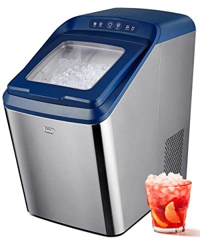 Gevi Household Nugget Ice Maker Countertop, Self-Cleaning Pellet Ice  Machine, Quietly Making Max 29Lb/Day, Stainless Steel Housing