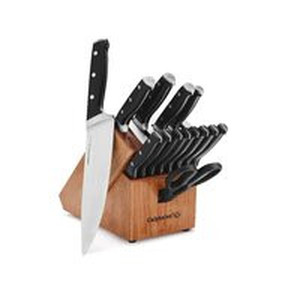 lot 6101 image: Calphalon 15 piece self sharpening knife block set antimicrobial scissors wooden block