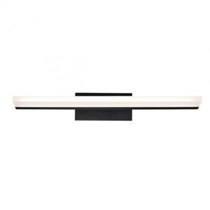 lot 6116 image: Wac Lighting Ws-85618 Level 19 Wide Integrated Led Bath Bar - Black
