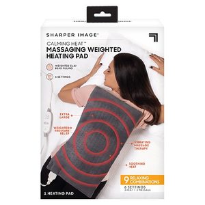 lot 6117 image: Calming Heat - Massaging Weighted Heating Pad - Grey