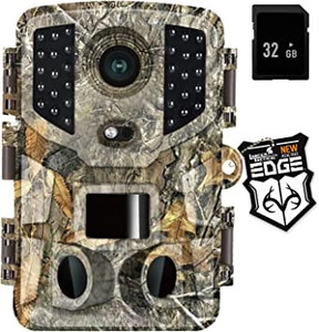 lot 6119 image: Lancer Tactical Real tree Edge 24MP trail camera with 32GB memory card HD quick trigger