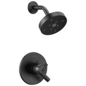 lot 6130 image: Delta Trinsic Monitor 17 series dual function pressure balanced shower head integrated volume control black
