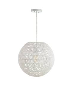 lot 6137 image: Jonathan Y Luna 15.7 Woven Rattan Orb Led Pendant