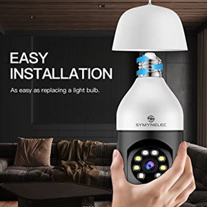 lot 6138 image: Symynelec WiFi panorama wireless security surveillance cam camera night vision motion detection phone app
