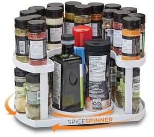 lot 6174 image: Spice Spinner 2-Tier Storage Turntable rotating rack organizer space saver