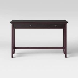 lot 6177 image: Carson Wood Writing Desk Console Table with Drawers Espresso - Threshold