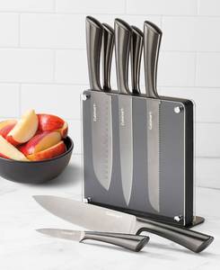 lot 6180 image: Cuisinart Space-Saving Onyx 8-Pc. Cutlery Set with Magnetic Block