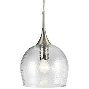 lot 6184 image: Kichler Sloane 10 12 Wide Brushed Nickel Mini Pendant