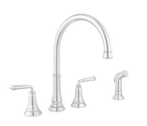 lot 6185 image: American Standard Delancey dual control kitchen faucet with side spray chrome