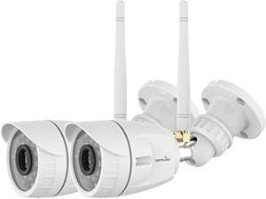 lot 6190 image: 2 pack Wansview outdoor security cam camera night vision motion detection real time phone app works with Alexa waterproof WiFi