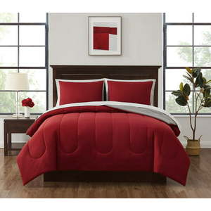 lot 32629 image: Mainstays Red 7 Piece Bed in a Bag Comforter Set with Sheets Queen