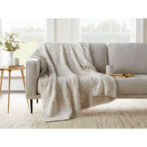 lot 32641 image: Members Mark Luxury Premier Collection Cozy Knit Animal Print Throw-Chelsea Leopard CreamStone