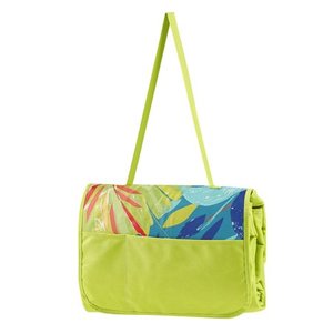 lot 32644 image: Mainstays Outdoor Blanket Foldable Reversible with carry handle Palm Tree 60��x70��